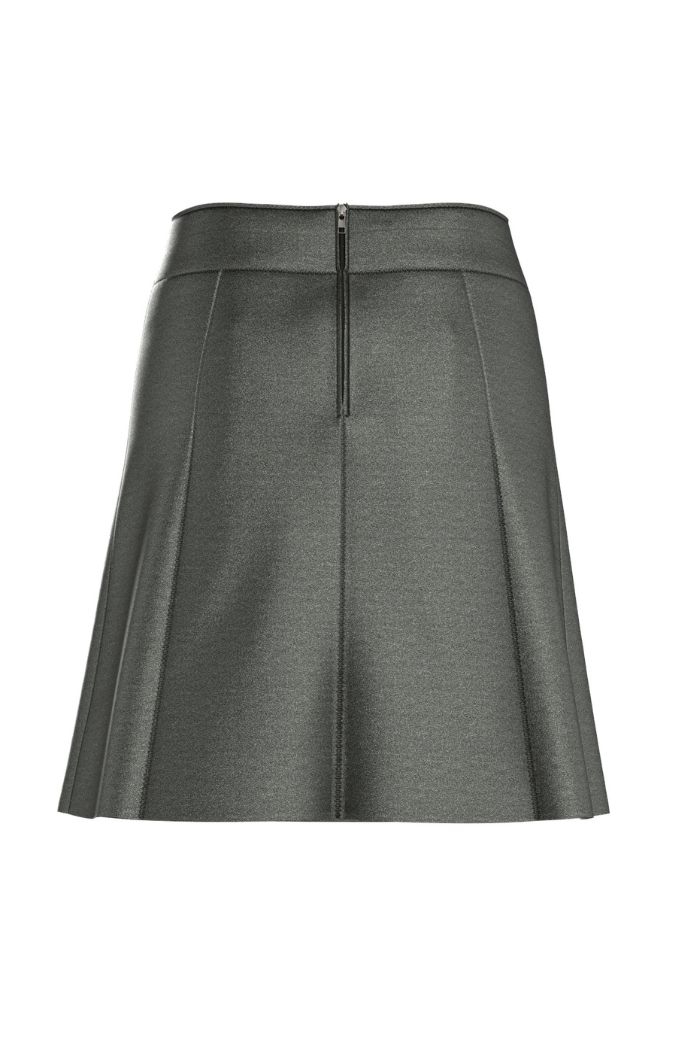 Ibi metallic skirt, Dark silver 